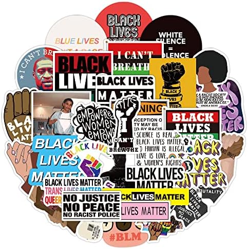 Naljepnice za crnu pravu, žene i dječji naljepnice za prava 50kom, crne životi iz materiju protiv rasizma