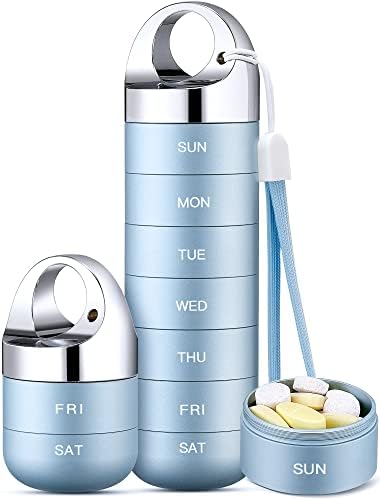 Zannaki metalni Organizator putnih pilula, prenosiva vodootporna nedeljna kutija za pilule, velika kutija