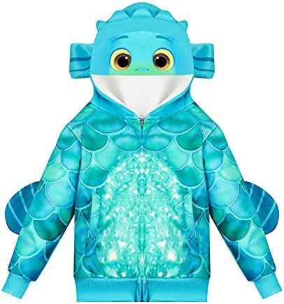 Dječji morsko čudovište Zip Hoodie Unisex Day Patrick's Dnevna jakna s dukserom