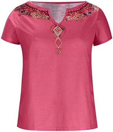Grafička majica dame Ljeto jesen 2023 odjeća kratki rukav V vrat pamučni ručak Viktorijanska košulja za tinejdžerske djevojke