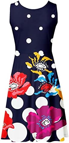 Ženska haljina za cvijeće 2023 3D cvjetne grafičke bez rukava Sidi haljine Ljeto Tanak High Squik linijski