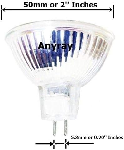 Anyray 2-LED Sijalice, ekvivalentne 50W, Prigušive, MR16 Cool bijele