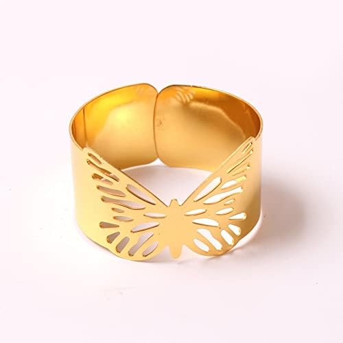 N / A 12 komada Leptir list ring-prsten za salvetu modnu leptir salvetiljski prsten za prsten za životinje