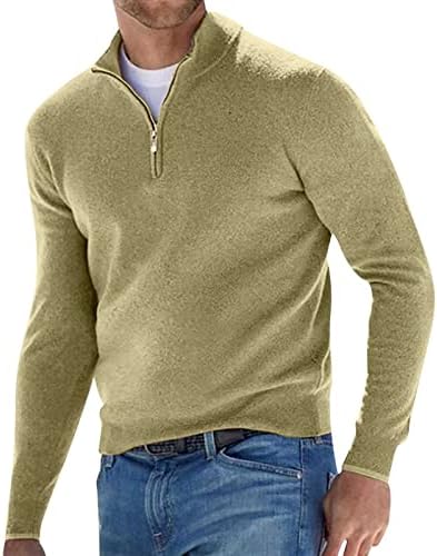 Muške dizajnerske košulje sa čvrstim bojama na pola patent zatvarača, pulover s dugim rukavima, bluza s