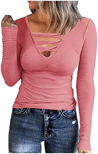 Trebin Plus veličine za žene, dame casual šareni gradijent tanki fit u vrat sa majicom s dugim rukavima