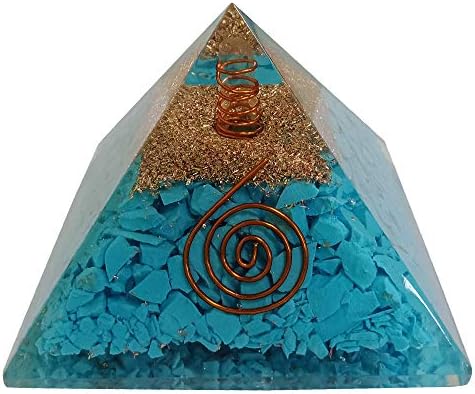 Orgone piramide Veliki tirkizni kristalni energetski generator EMF Zaštitni meditacijski liječenje