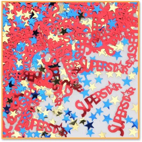 Beistle multicolor superzvijeznica plastični konfeti-1 paket / .5oz, crvena / zlatna / plava