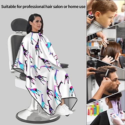 55x66 inčni poliesterski rezanje kose Cape šareni-žirafe-geometrijski salon brijač za brijač sa podesivim