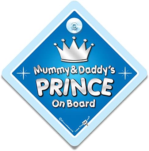 Mummy i Daddyjev princ na brodu Auto-potpisu, baby na znakovniku, unuk na brodu, high vidly usisni čaž za