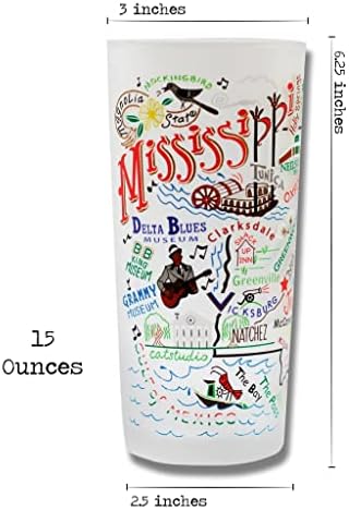 Catstudio Mississippi čaša za piće | umjetnička djela inspirisana geografijom štampana na mat šoljici