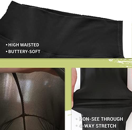 Nexiepoch gamaše za žene plus veličine-visokog struka L-XL-3XL Tummy Control Soft Capri yoga hlače za vježbanje