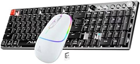 SOLAKAKA Niskoprofilna mehanička tastatura bežična tastatura za igre i 2.4 GHz bežični miš
