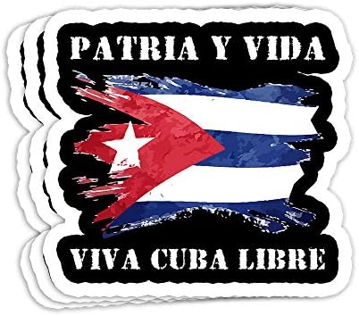 Viva Kuba Libre Patria Y Vida ukrasi poklona - 4x3 vinilne naljepnice, naljepnica prijenosna računala, naljepnica