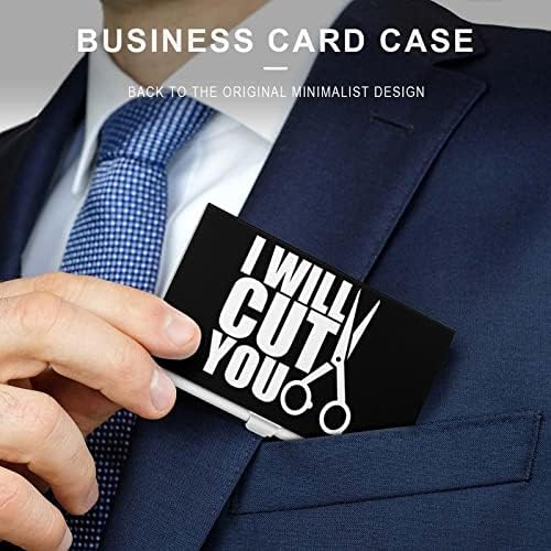 Frizer Izrezat ću vas dizajn držač poslovne lične karte slučaj profesionalni organizator metalni uski džep