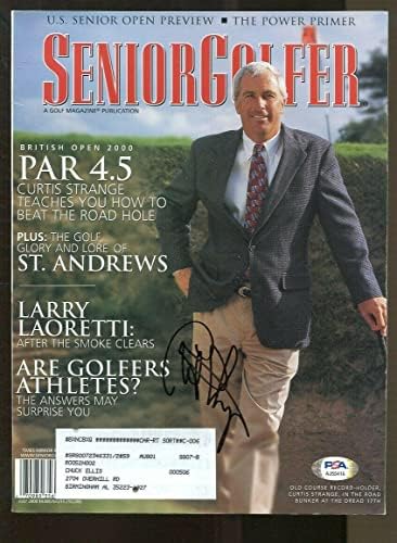 Curtis Strange potpisan 2000 viši golfer Magazine juli Autographed PSA / DNK-Autographed Golf magazini
