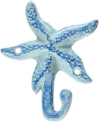 TGL Direktno liveno željezo Zidni kukom plave zvijezde dizajn 4,75 visok