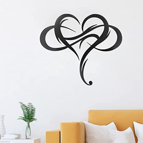 Infinity Heart metalni zidni dekor, ljubavna potpisuje željezo umjetno srce za srce za kućnu kanceraciju