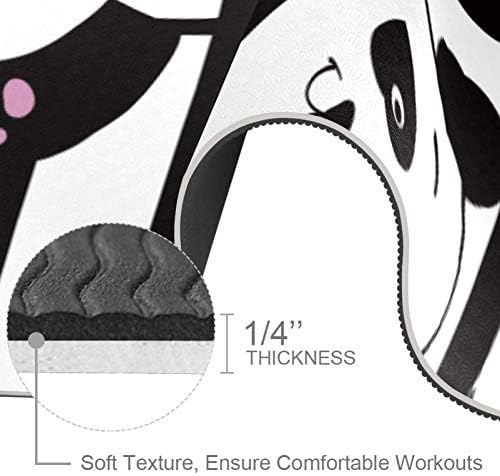 DJROW Yoga Mat slatka Panda Stirpe Print prirodni Pilates Vježba Mat Eco Friendly Gym mat Debljina 1/4