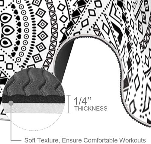 Siebzeh Sashiko japanska Mandala Henna Vaga Premium debela prostirka za jogu Eko prijateljska gumena podloga