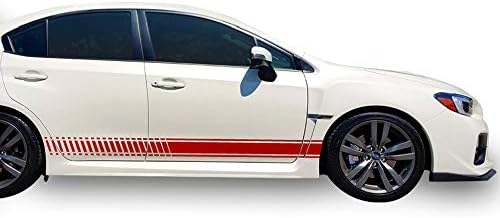 Bubbles Dizajnira naljepnice naljepnice Vinilne bočne trkačke pruge kompatibilne s Subaru Impreza WRX 2013-
