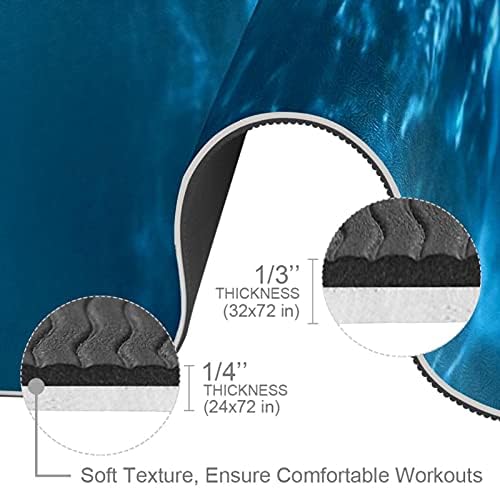 Unicey podvodni okean dno i površina Yoga Mat debeli Neklizajući Yoga prostirke za žene & djevojke Vježba