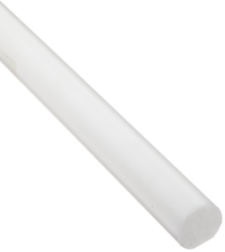 Acetalni okrugli štap, gladak, ASTM D4181, bijeli, 1 od, 1' Dužina