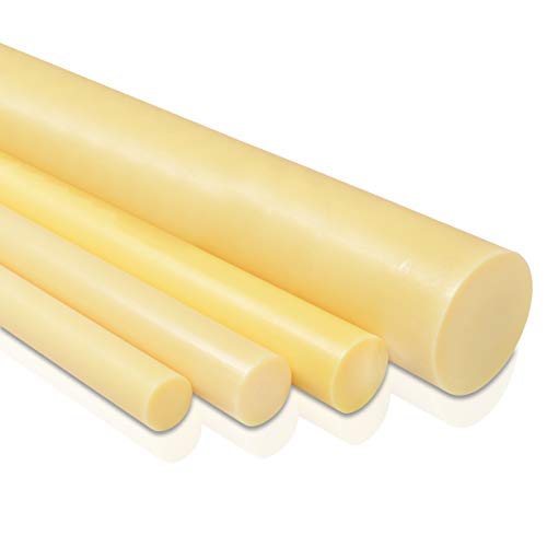 Lijevani najlon 6 plastični štap 5/8 Od x 12 dužine - žuta boja - pakovanje od 10 komada
