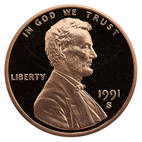1991. S obzirom na GEM Lincoln Memorial Cent Penny Proof američki mint