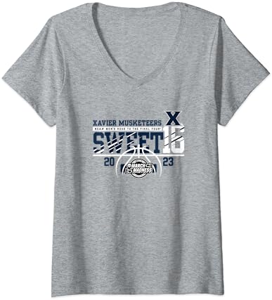 Xavier musketeri slatki 16 2023 košarkaški majica s V-izrezom