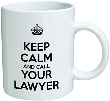 Šolja za čuvanje TM smešne šolje-budite mirni i pozovite svog advokata, advokata-šolje za kafu od 11 OZ-inspirativni pokloni i sarkazam