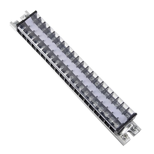 Uxcell blok terminalne trake za barijeru 660V 15A dvostruki redni 20p DIN Rail Osnovni pokriveni konektor