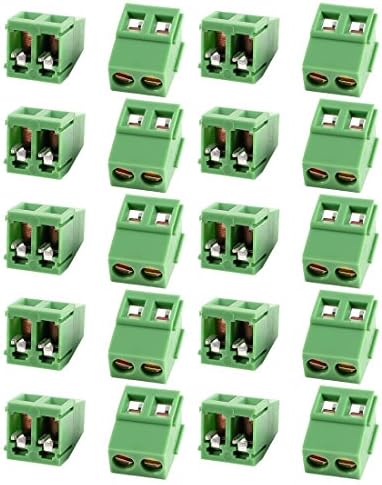 Aexit 20 x Audio & Video Oprema zelena 2 pola 5mm razmak PCB vijak Terminal Block 10a konektori & amp; adapteri